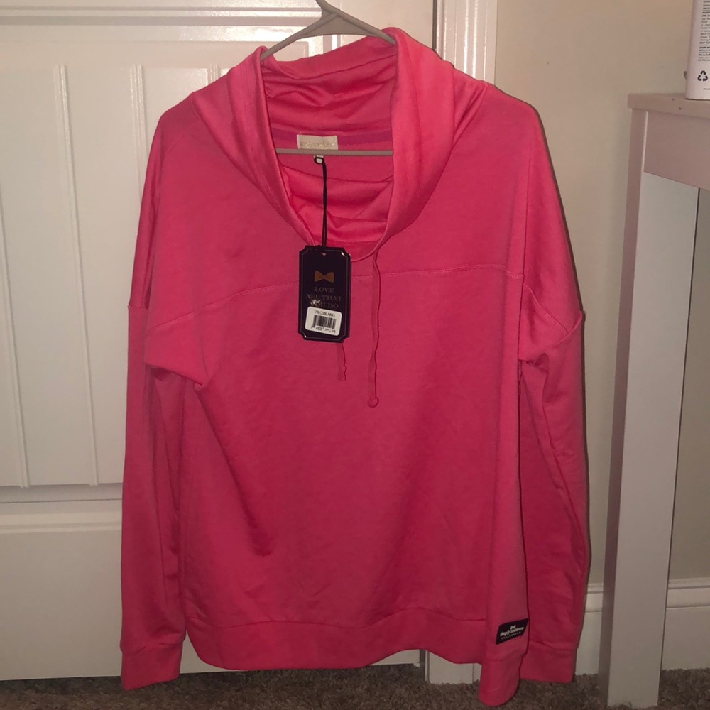 Pink turtleneck simply Southern sweatshirt